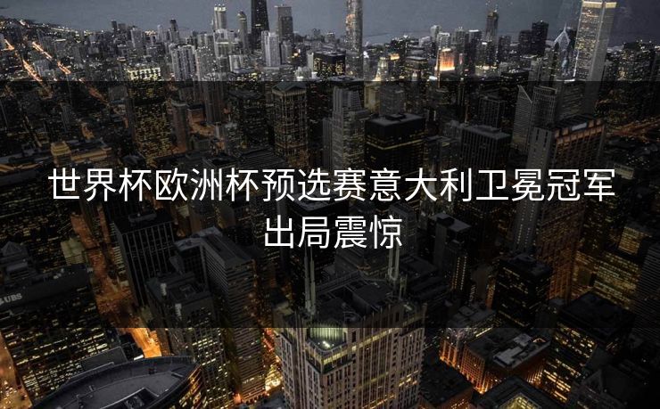 世界杯欧洲杯预选赛意大利卫冕冠军出局震惊